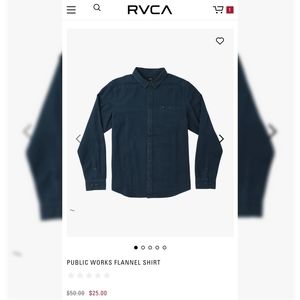RVCA Public Works Long Sleeve Shirt - Large